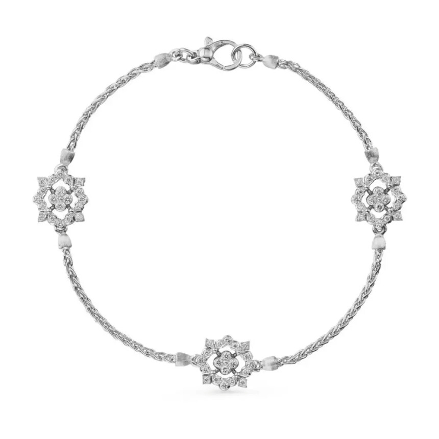 Bracelet Buccellati Carlotta en or blanc et diamants