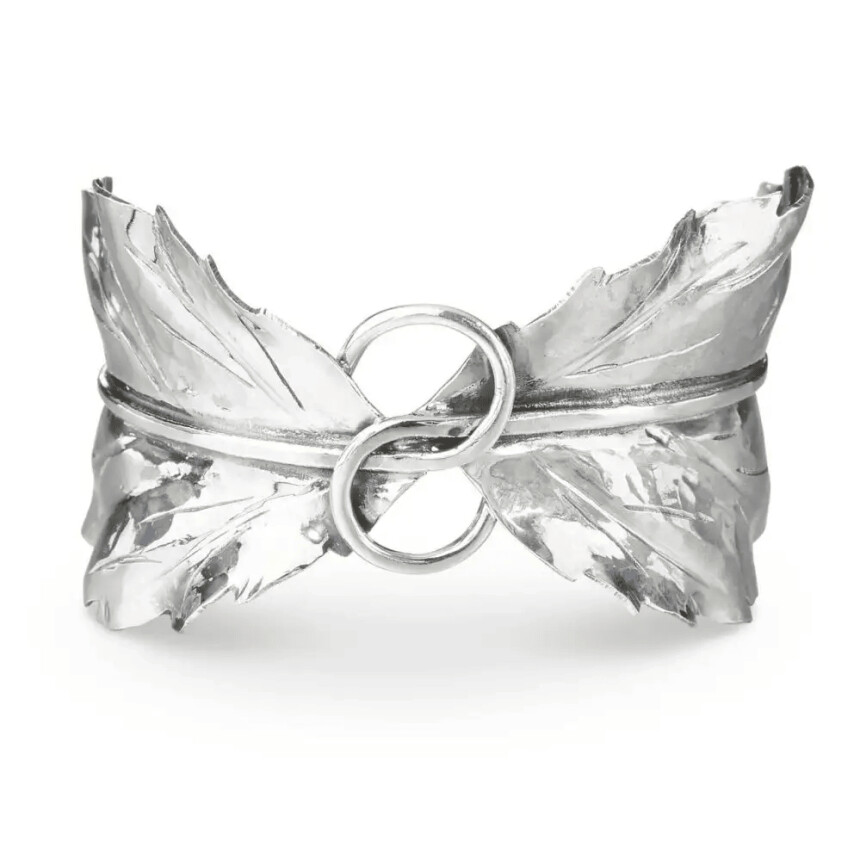 Buccellati Mario Leaf apple leaf bracelet in silver