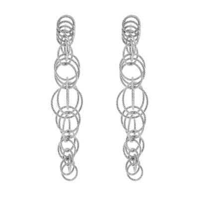 Boucles d'oreilles Buccellati Hawaii en or blanc