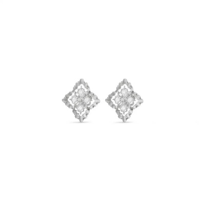 Boucles d'oreilles Buccellati Rombi en or blanc et diamants