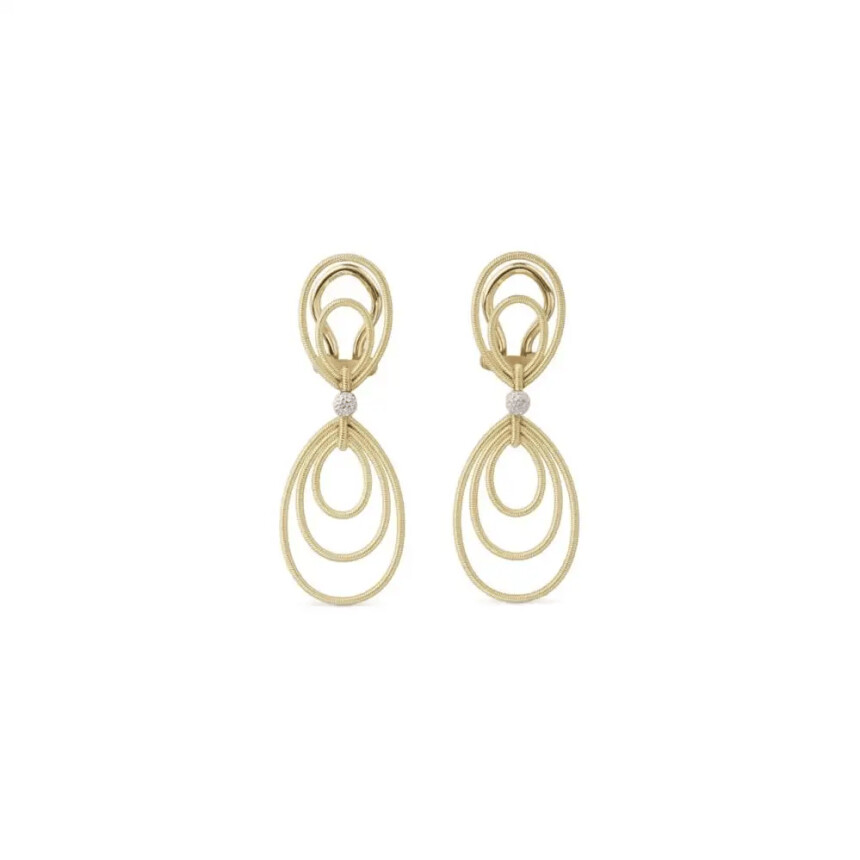Buccellati Hawaii earrings in yellow gold and white gold