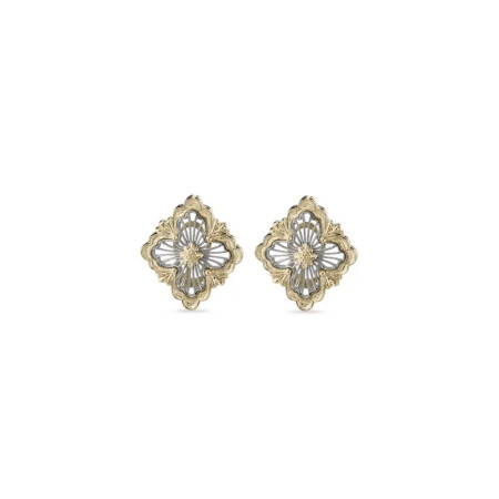 Boucles d'oreilles Buccellati Opera Tulle en or jaune et or blanc