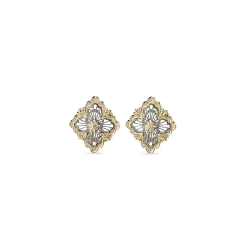 Buccellati Opera Tulle earrings in yellow gold and white gold