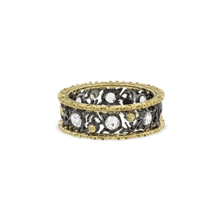 Bague Buccellati Eternelle en or blanc, or jaune et diamants