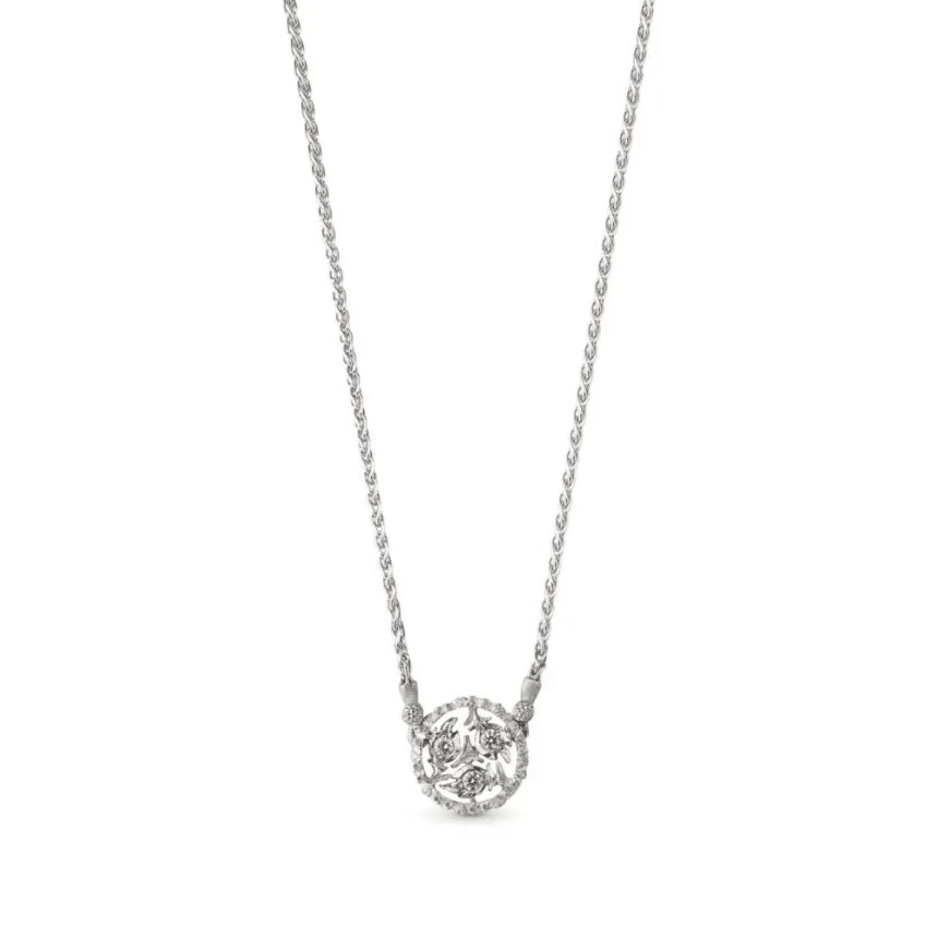 Buccellati Ramage necklace in white gold and diamonds