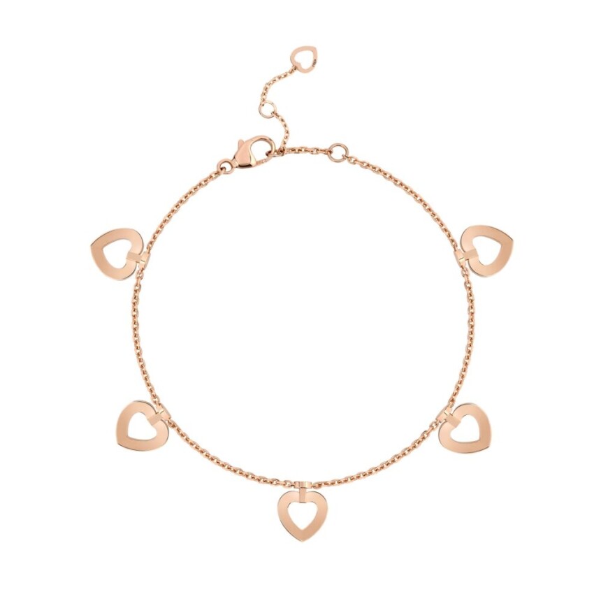 Fred Pretty Woman Multihearts reversible bracelet, pink gold and diamonds