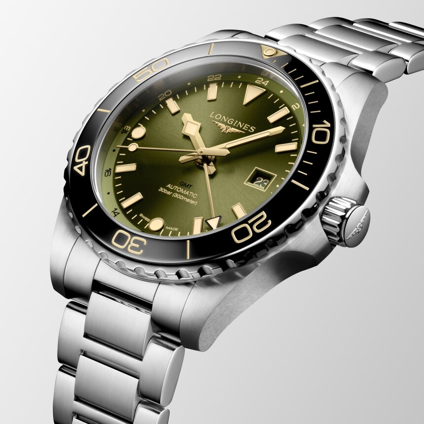 Longines Hydroconquest GMT Watch green dial - 43mm