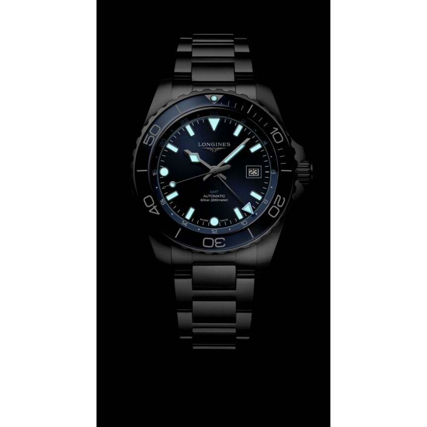 Longines Hydroconquest GMT Watch blue dial - 43mm
