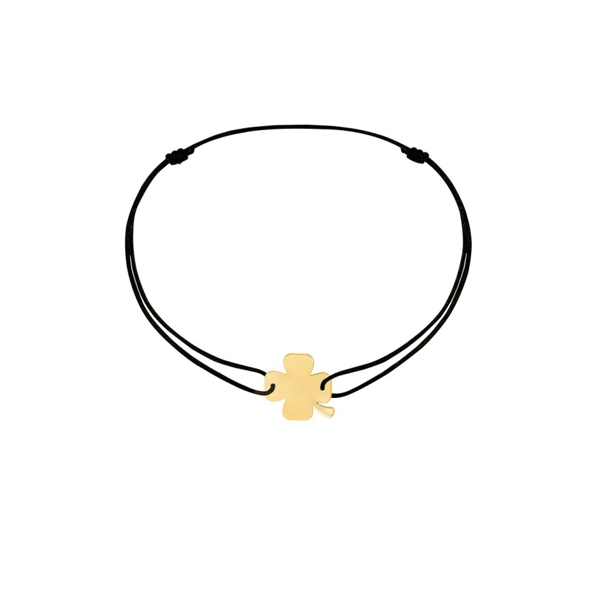Dinh Van cord bracelet Shamrock symbols in yellow gold
