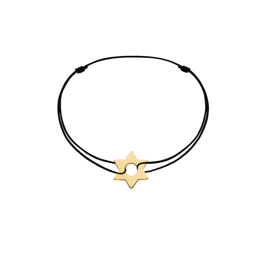 Bracelet sur cordon Dinh van symboles étoile en or jaune