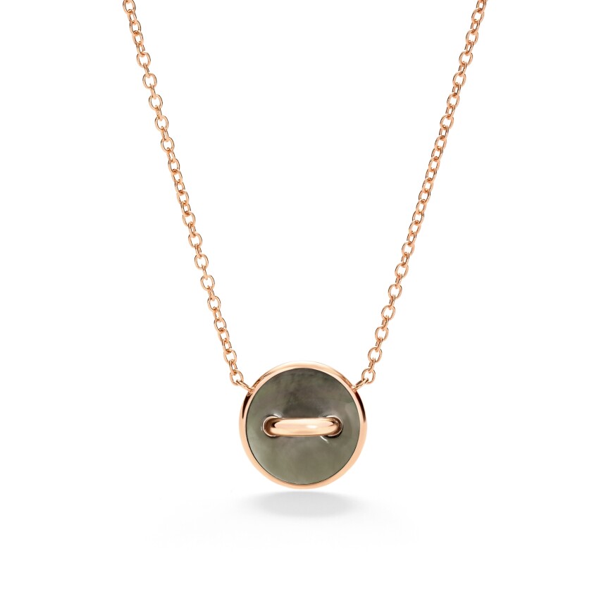 Pomellato Pom Pom Dot necklace in rose gold, diamond and mother-of-pearl