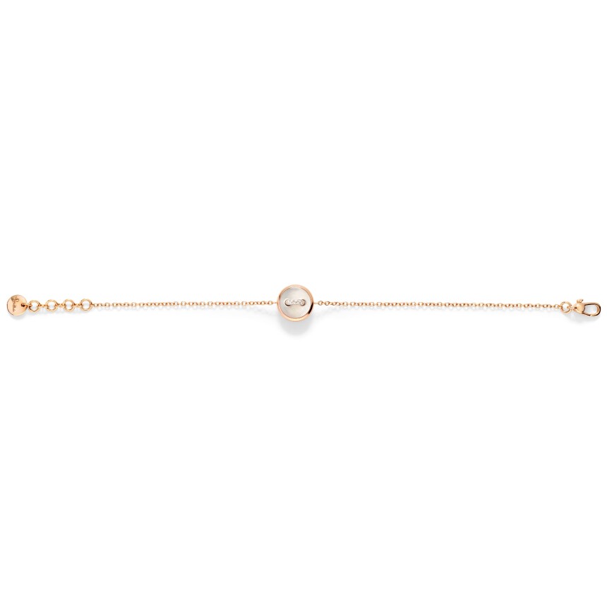 Pomellato Pom Pom Dot bracelet in mother-of-pearl pink gold and diamonds