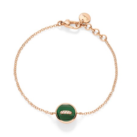 Bracelet Pomellato Pom Pom Dot en or rose, diamants , malachite et nacre