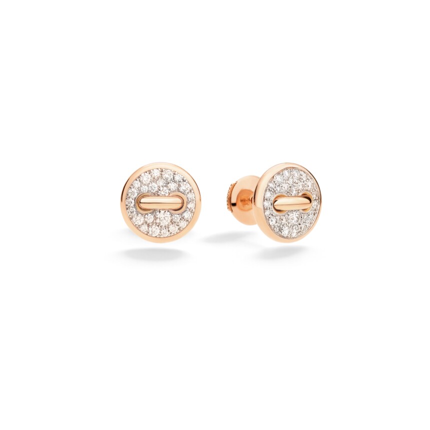 Pomellato Pom Pom Dot earrings in rose gold, diamonds