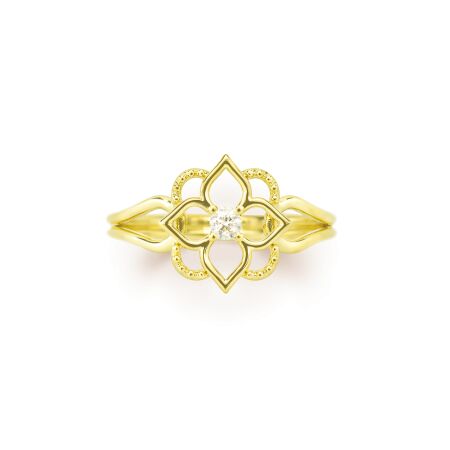 Bague Mellerio Les Muses Giardino Diamant or vert