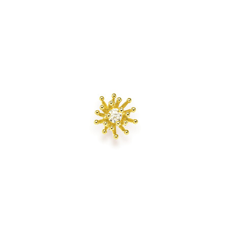 Mono Puce d\'oreille Mellerio Les Muses Le Petit Cactus Vanille en or vert