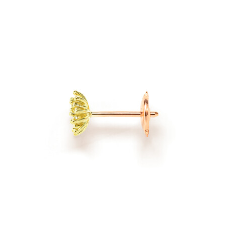 Mono Puce d\'oreille Mellerio Les Muses Le Petit Cactus Vanille en or vert