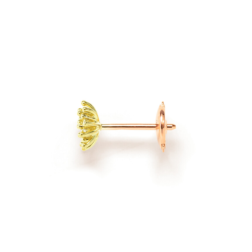 Mono Earring Mellerio Les Muses Le Petit Cactus Vanille in green gold