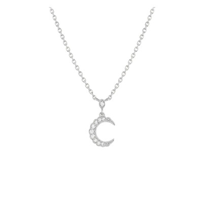 Collier Stone Paris Moonlight en or blanc et diamants