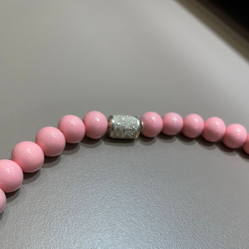 Lauren Rubinski Necklace in pink enamel