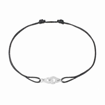 Bracelet sur cordon Menottes Dinh Van R6,5 en or blanc