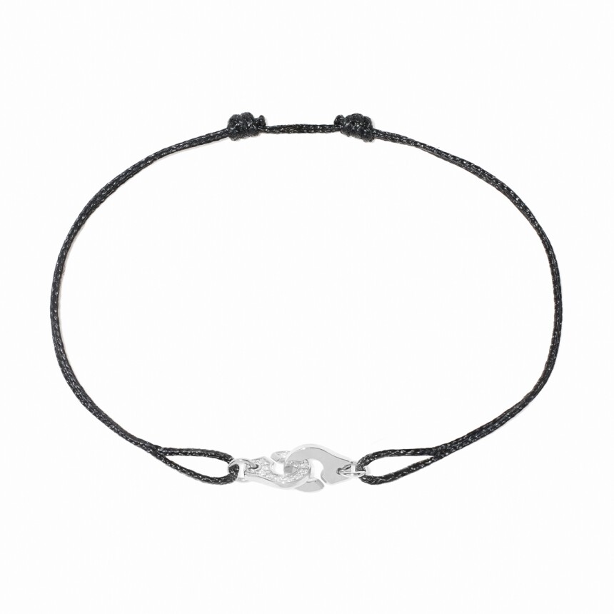 Menottes Dinh Van R6.5 cord bracelet in white gold and diamonds