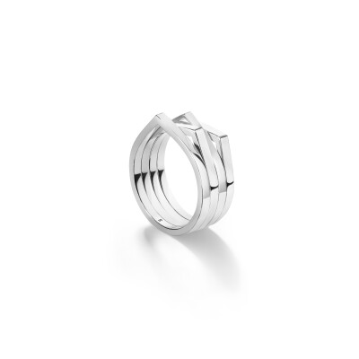 Repossi Antifer 4 row ring in white gold