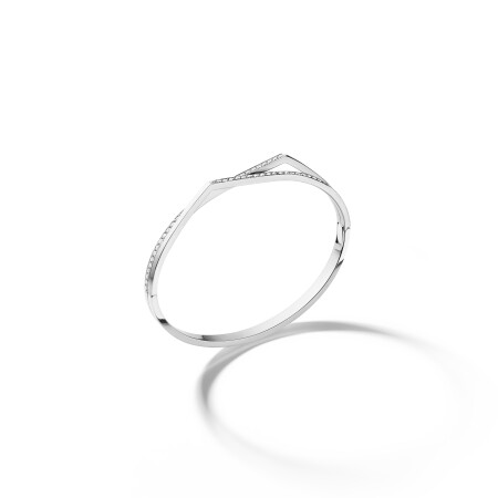 Bracelet Repossi Antifer 2 rangs en or blanc et diamants - version homme