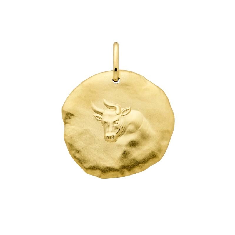 Arthus Bertrand Les Médailles Astro Taureau and Limé Forçat Chain necklace in yellow gold