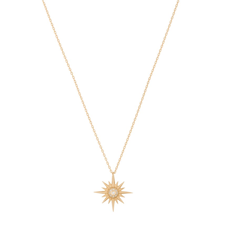 Céline Daoust Necklace Star & Diamonds in yellow gold