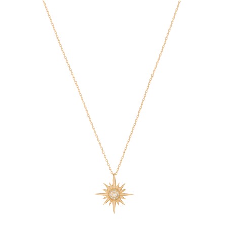 Céline Daoust Necklace Star & Diamonds in yellow gold