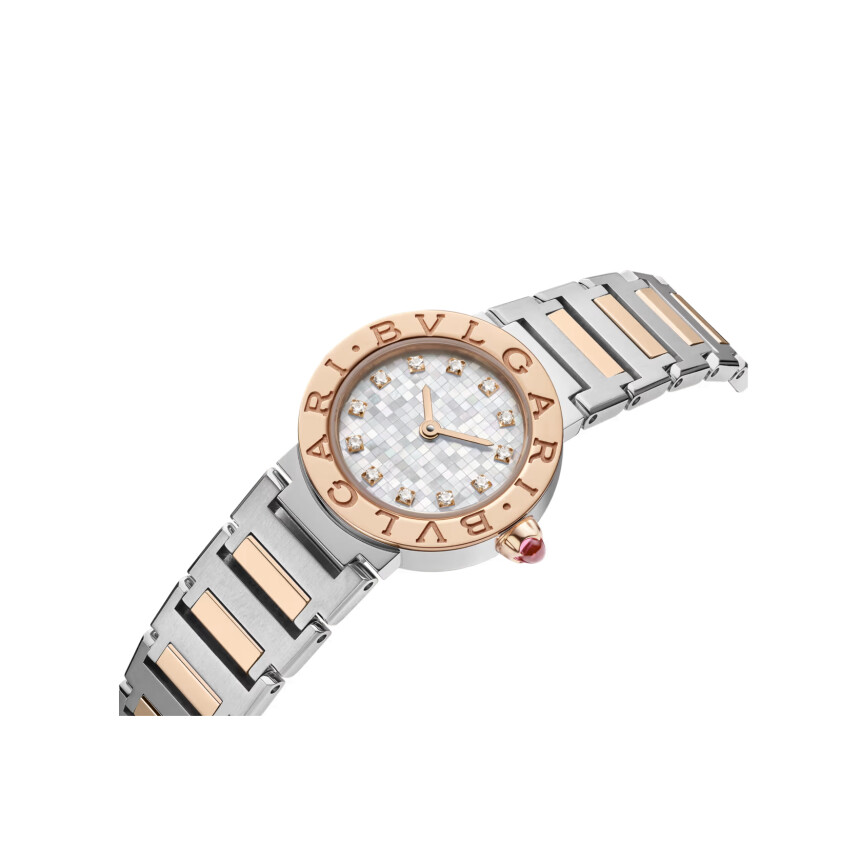 Montre Bvlagri X Lisa Bvlgari Lady en acier inoxydable et en or rose 23mm