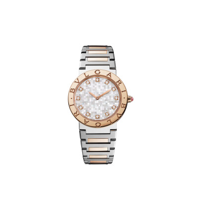 Montre Bvlgari x Lisa Bvlgari Lady en acier inoxydable et en or rose 33mm