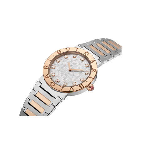 Montre Bvlgari x Lisa Bvlgari Lady en acier inoxydable et en or rose 33mm