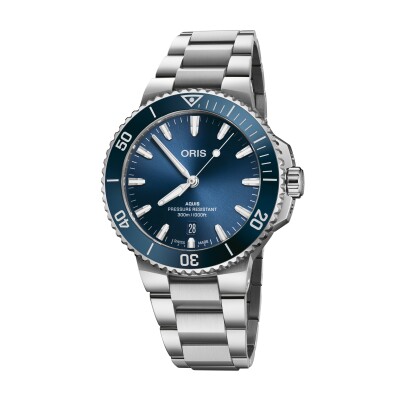 Montre Oris The New Aquis Date 2024 cadran bleu