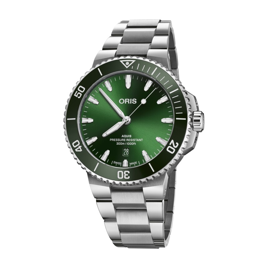 Oris The New Aquis Date 2024 Watch - green dial