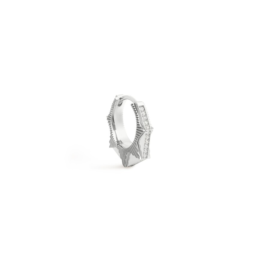 Marie Lichtenberg NYC mono earring small in white gold and diamonds