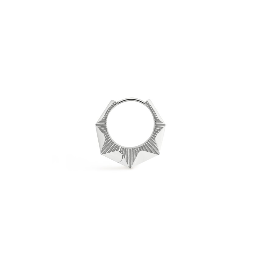 Marie Lichtenberg NYC mono earring small in white gold and diamonds