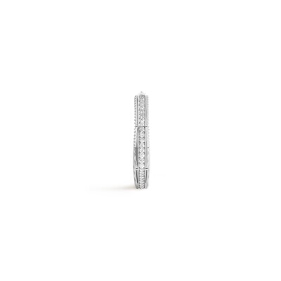 Marie Lichtenberg NYC mono earring in white gold and medium diamonds