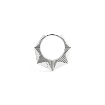 Marie Lichtenberg NYC mono earring in white gold and medium diamonds