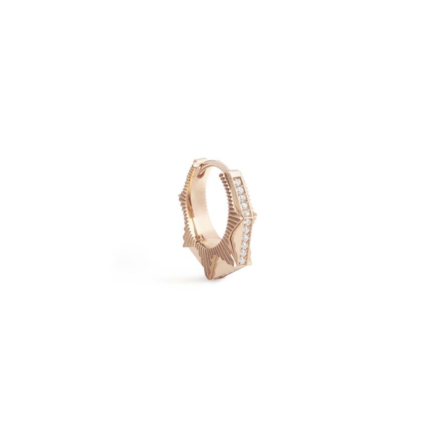 Marie Lichtenberg NYC mono-earring in rose gold and diamonds small