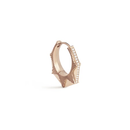 Marie Lichtenberg NYC mono earring in rose gold and diamonds medium