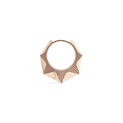 Marie Lichtenberg NYC mono earring in rose gold and diamonds medium