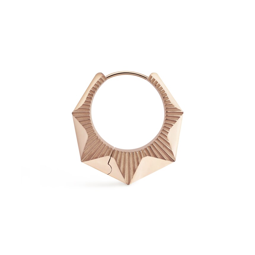 Marie Lichtenberg NYC mono-earring in rose gold and diamonds large