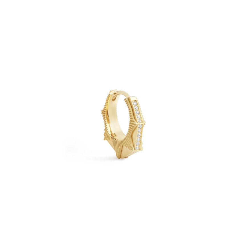Marie Lichtenberg NYC mono-earring in yellow gold and diamonds small