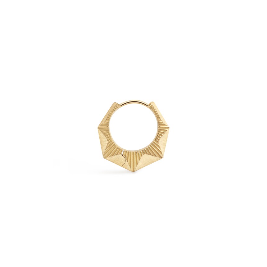 Marie Lichtenberg NYC mono-earring in yellow gold and diamonds small