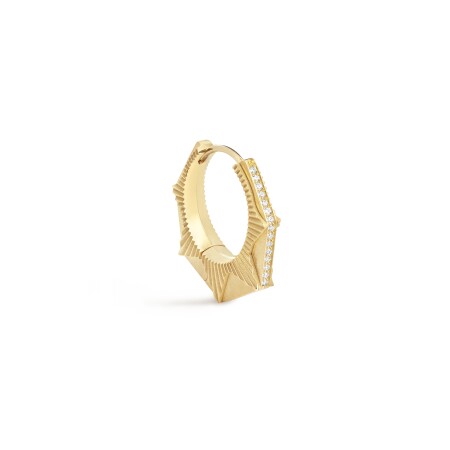 Marie Lichtenberg NYC mono-earring in yellow gold and diamonds medium