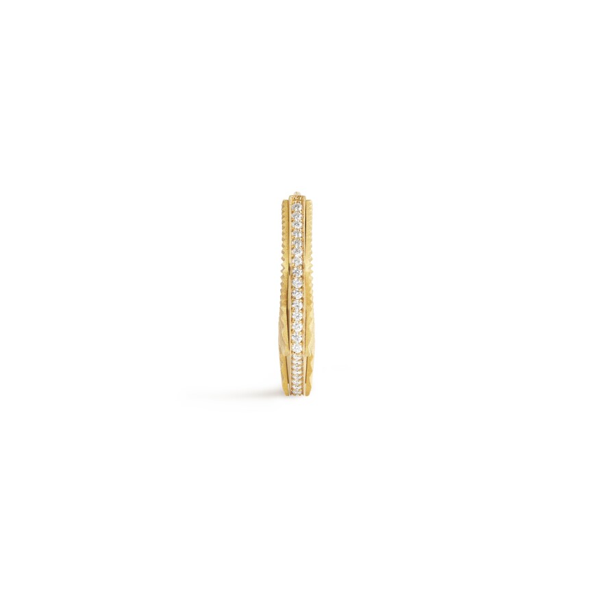 Marie Lichtenberg NYC mono-earring in yellow gold and diamonds medium