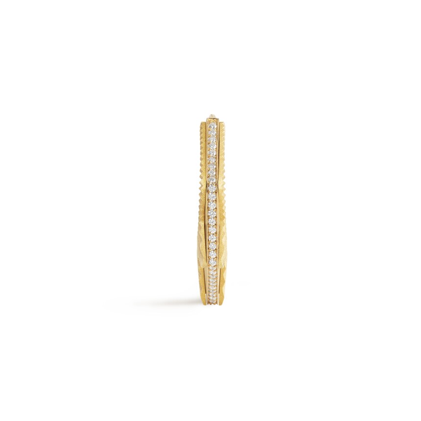 Marie Lichtenberg NYC single earring in yellow gold and diamonds large