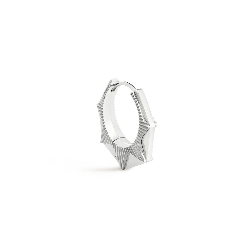 Marie Lichtenberg NYC mono earrings in white gold medium